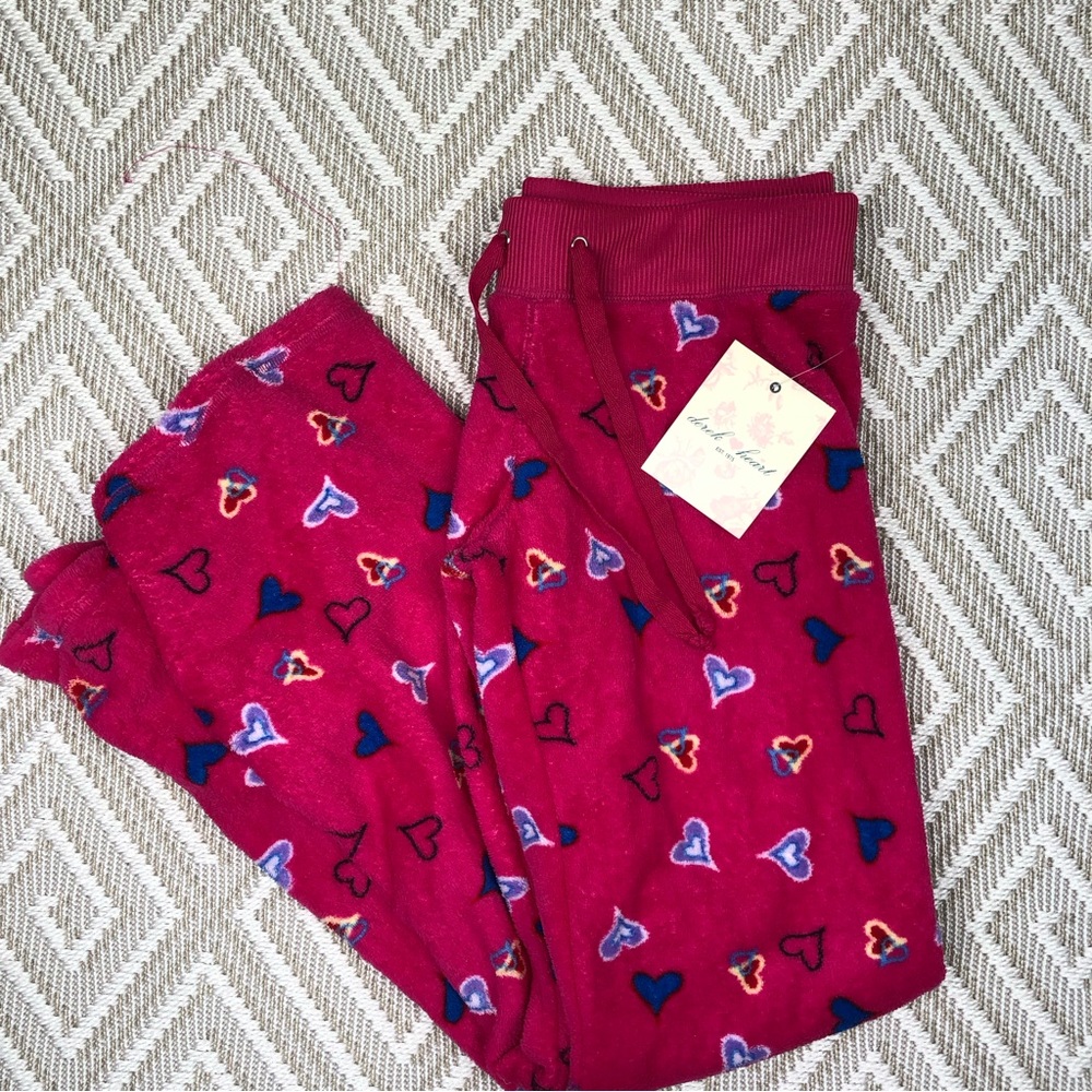 Derek Heart Fleece Pajama Pants
